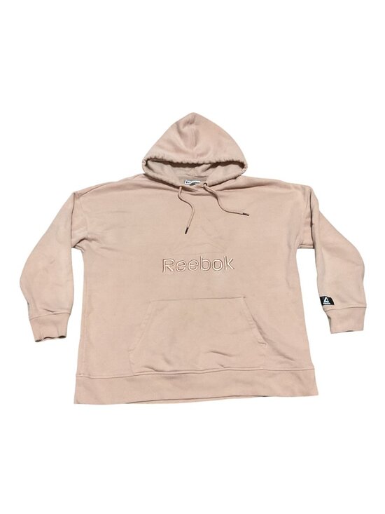 Reebok Tops - Reebok Peach Delta Embroidered Hoodie Sz 2XL Long Sleeve Pocket Hood Drawstring